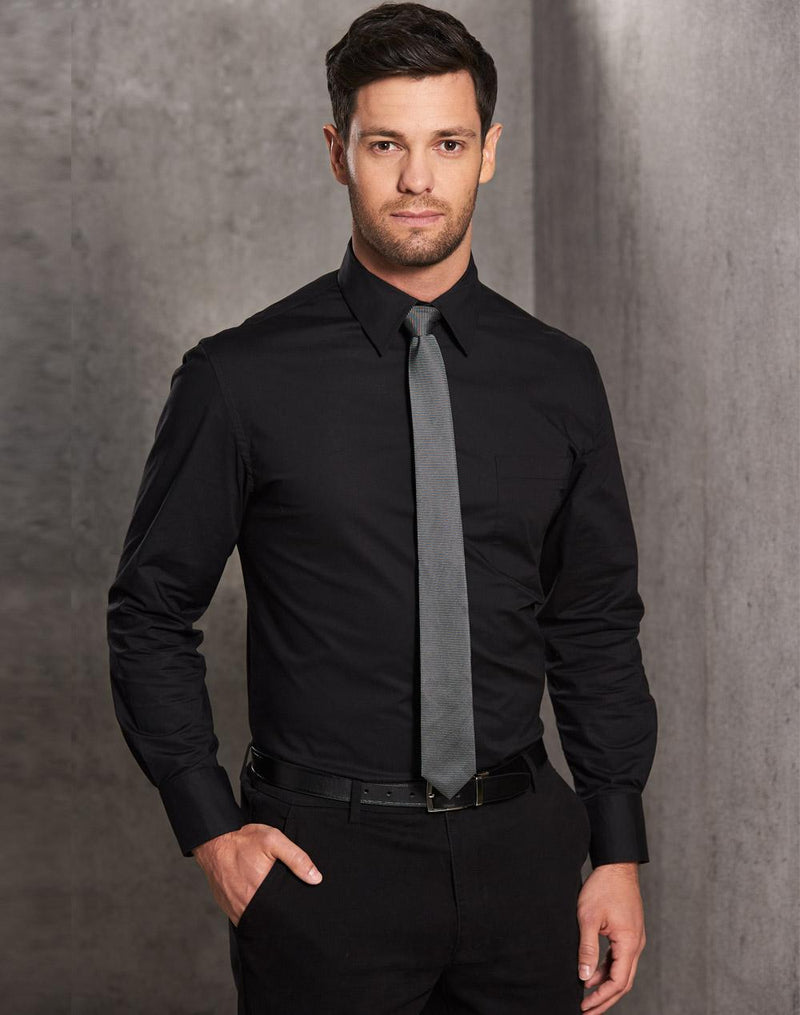 Benchmark Men's Cotton/Poly Stretch L/S Shirt M7020L