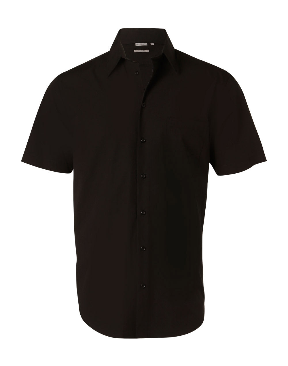 Men's Cotton/Poly Stretch S/S Shirt - M7020S - Black
