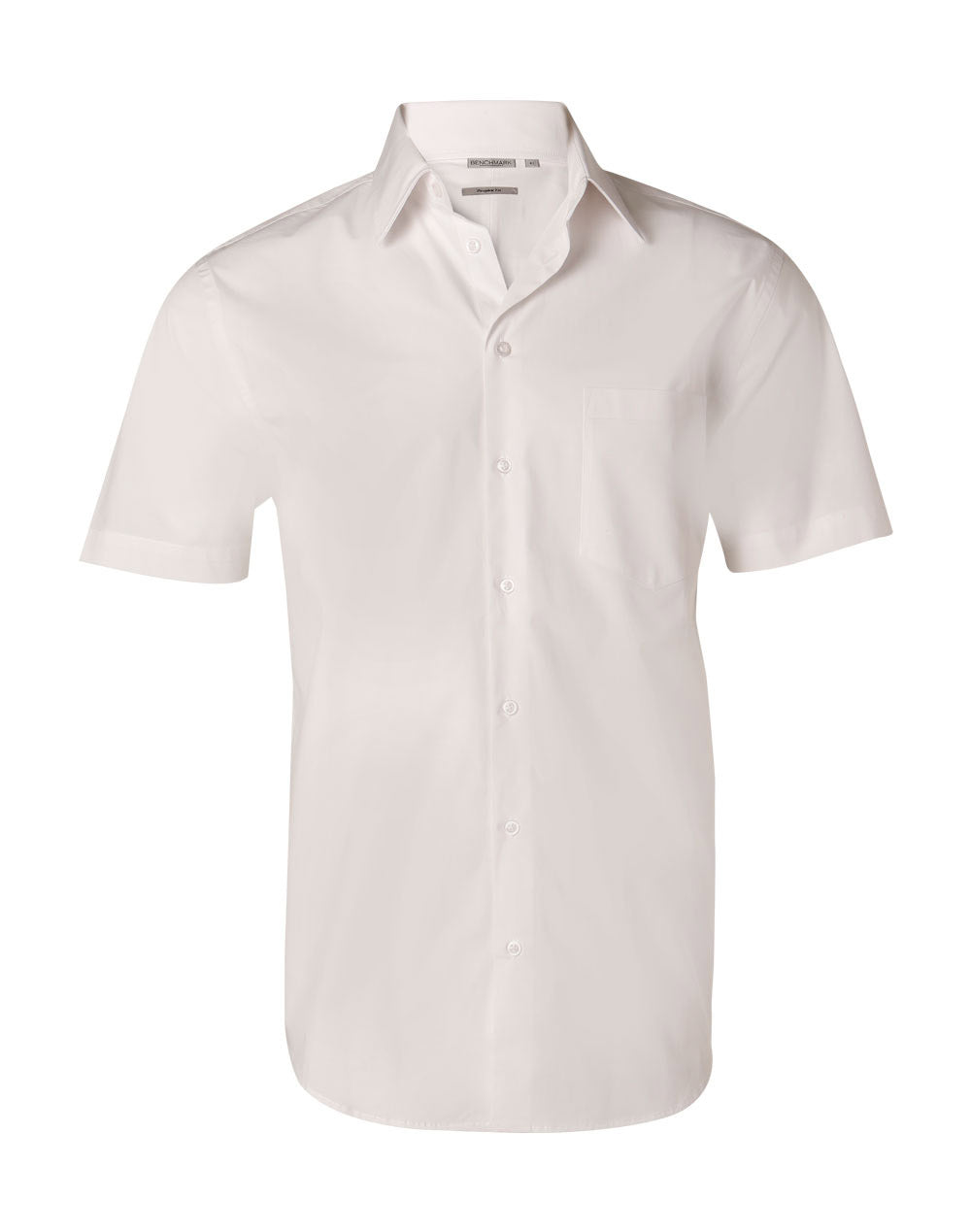 Men's Cotton/Poly Stretch S/S Shirt - M7020S - White