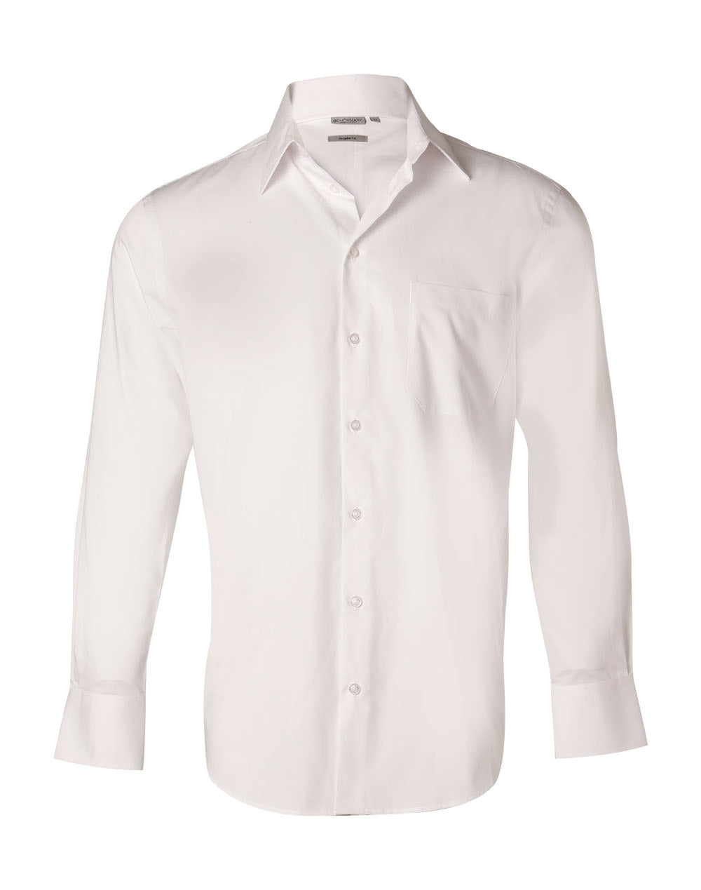 Men's Fine Twill L/S Shirt - M7030L - White