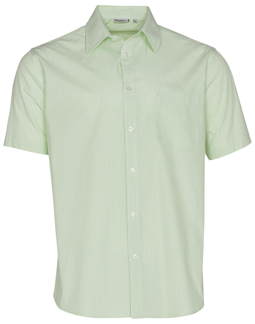 Men's Balance Stripe Short Sleeve Shirt - M7231 - Mint / White