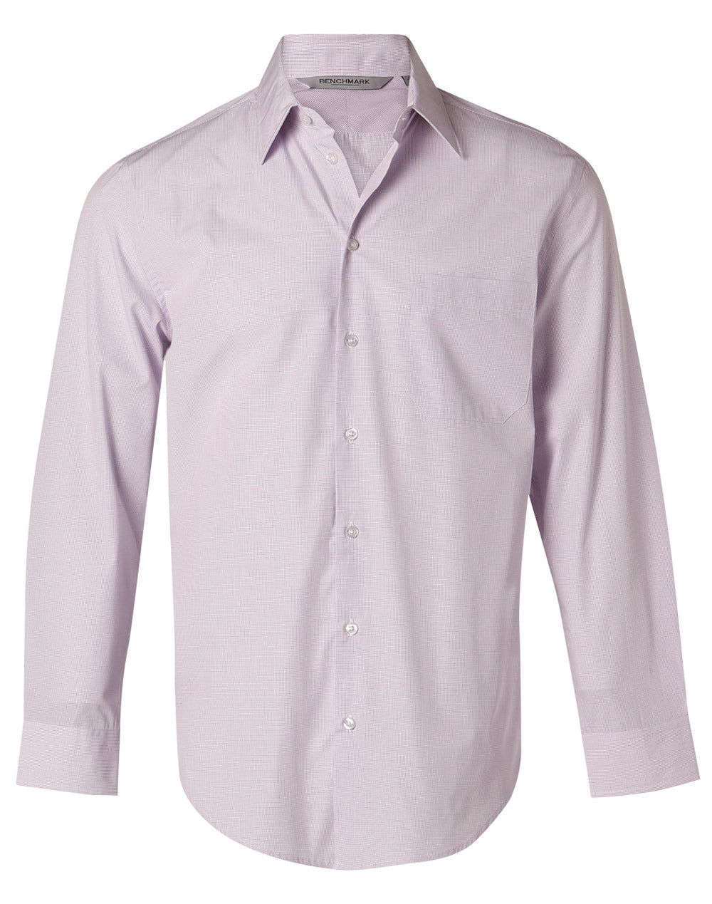 Men's Mini Check L/S Shirt - M7360L - Lilac
