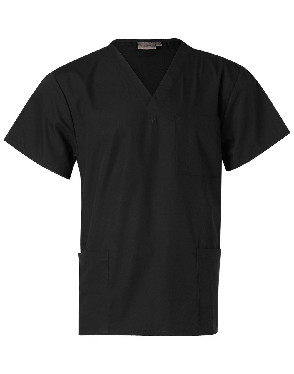 Unisex Scrubs Short Sleeve Tunic Top - M7630 - Black