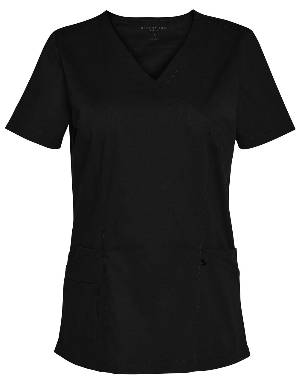 Ladies' Solid Colour S/S Scrub Top - M7640 - Black
