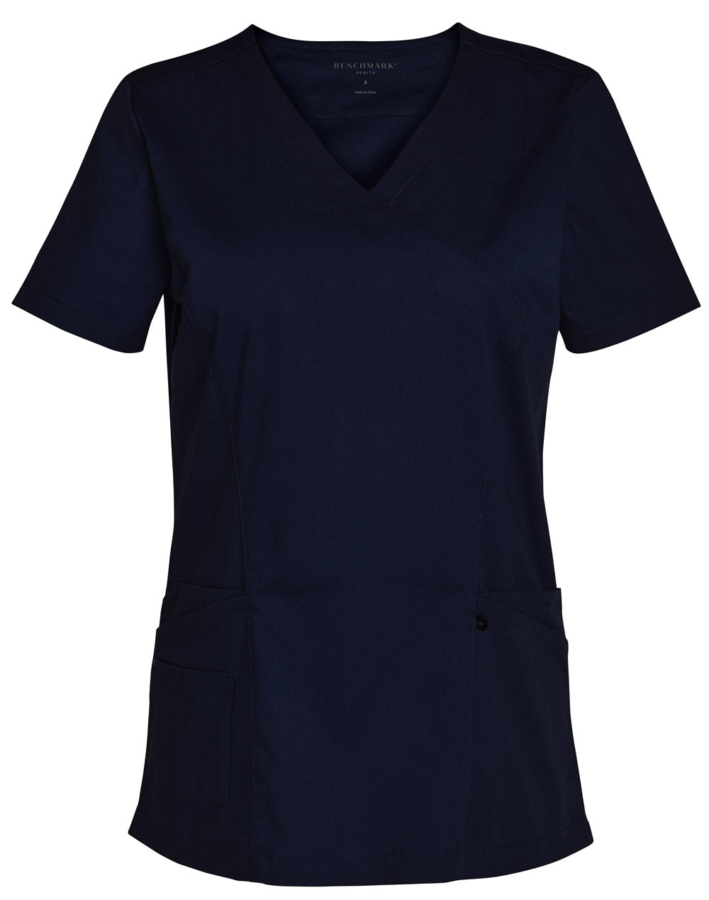 Ladies' Solid Colour S/S Scrub Top - M7640 - Navy