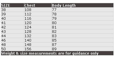 Men's Washed Oxford Long Sleeve Shirt - Size guide
