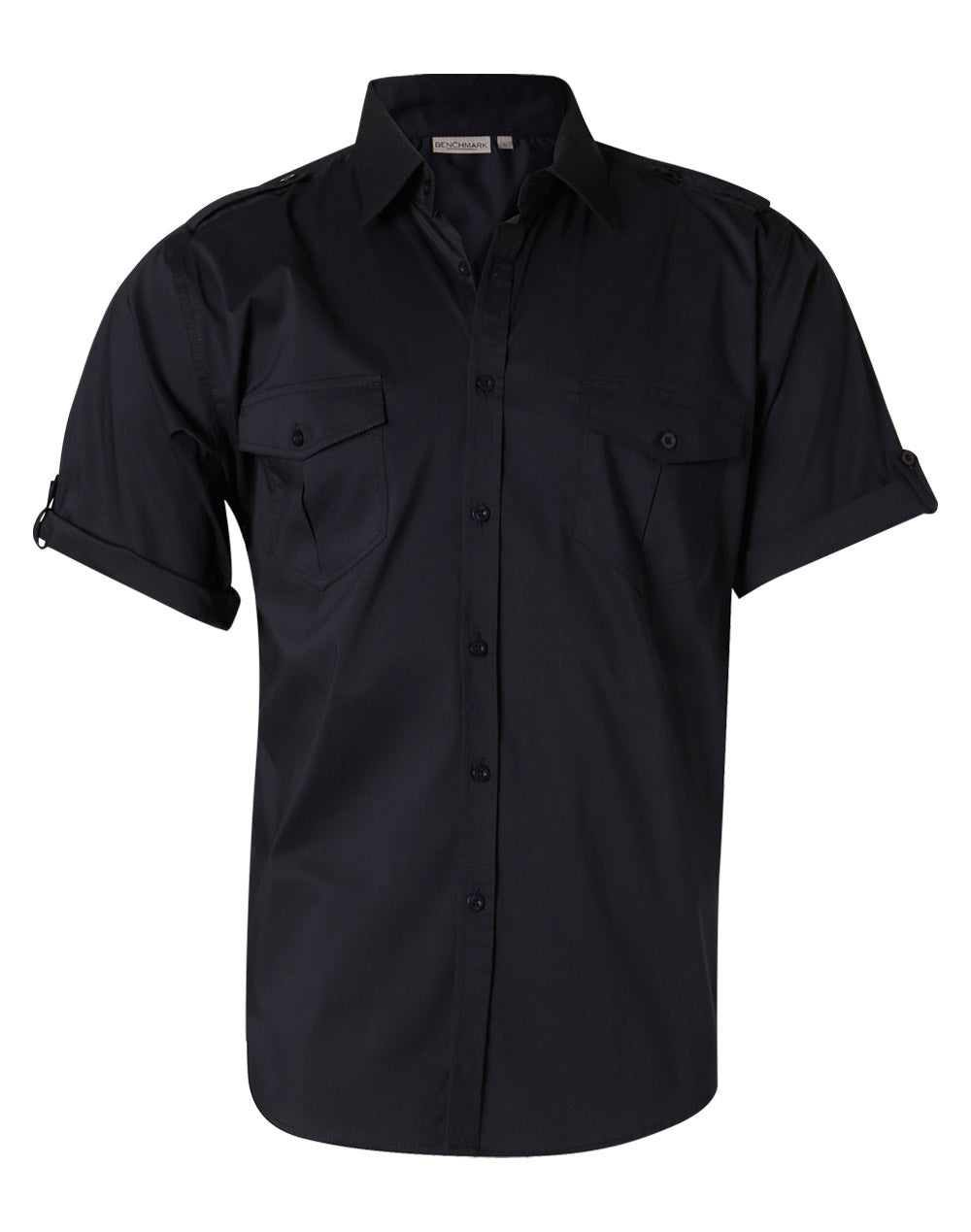 Men's Short Sleeve Military Shirt - M7911 - Navy