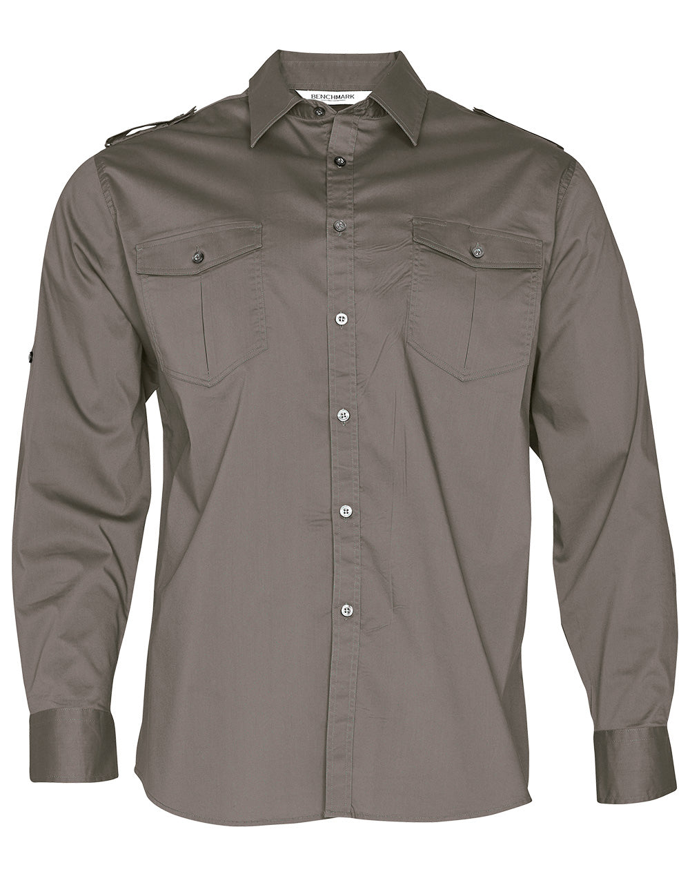 Men's Long Sleeve Military Shirt - M7912 - Khaki