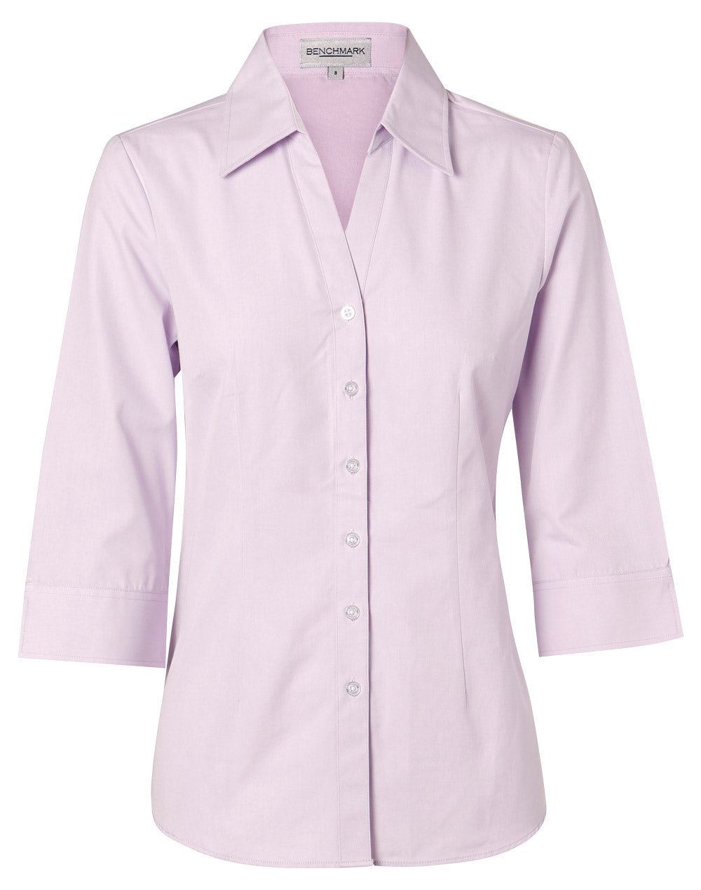 Women's CVC Oxford 3/4 Sleeve Shirt - M8040Q - Lilac
