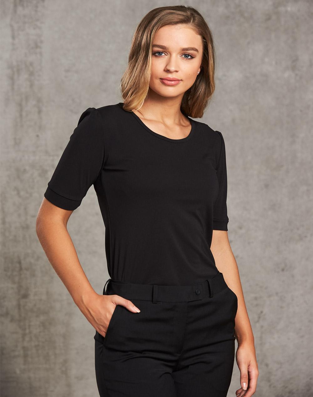 Benchmark Women's Scoop Neck T-Top M8800