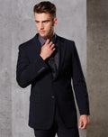 Benchmark Men's Two Buttons Jacket in Wool Stretch M9100
