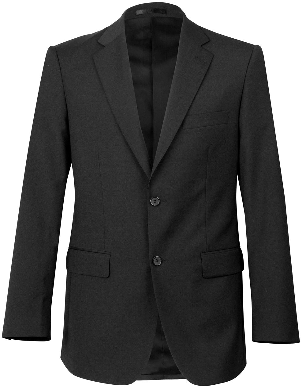 Men's Two Buttons Jacket in Wool Stretch - M9100 - Charcoal