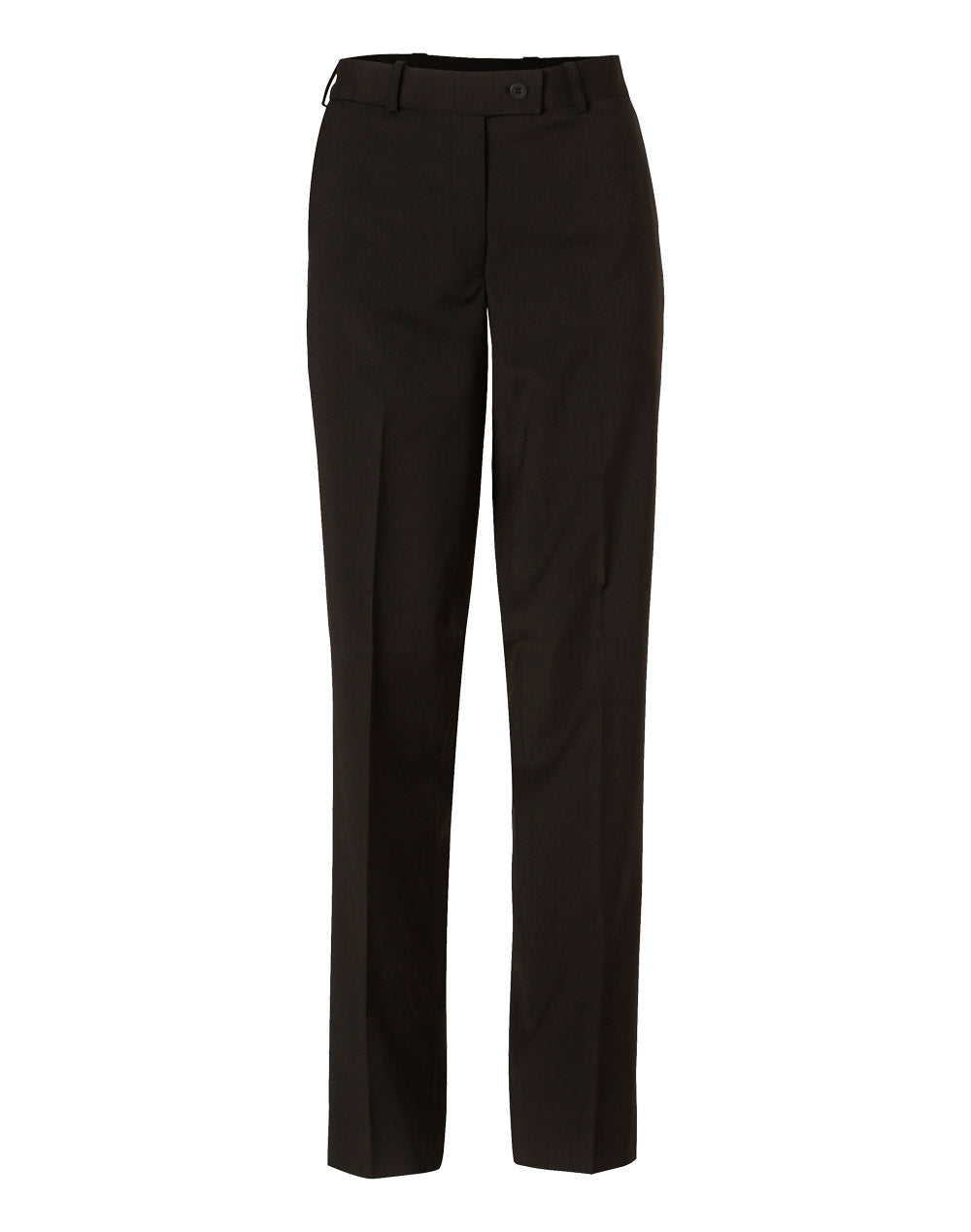 Women's Slim Leg Flexi Waist Pants in Wool Stretch - M9400 - Black