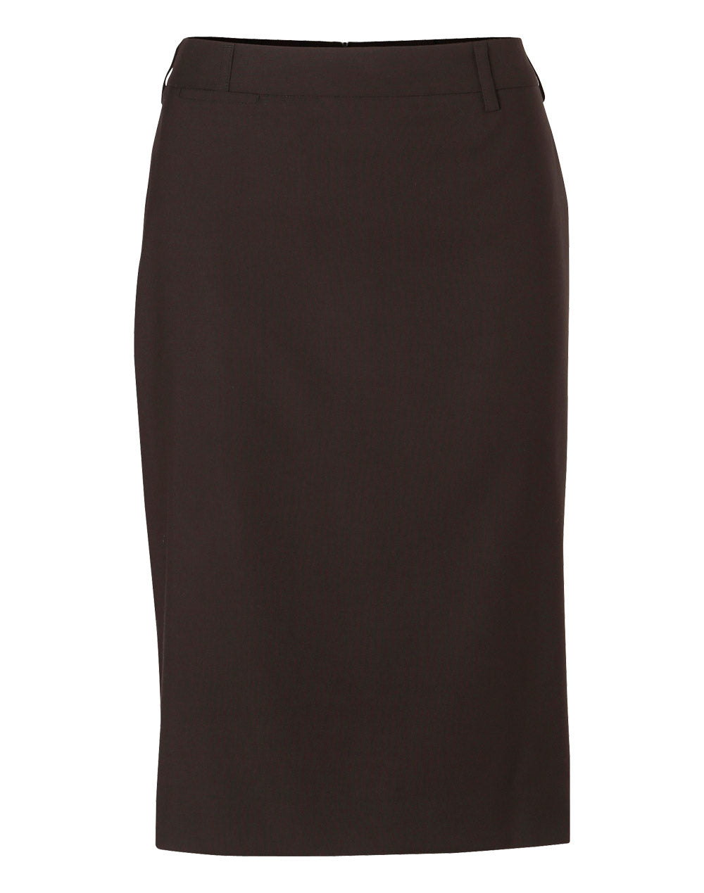 Women's Mid Length Lined Pencil Skirt in Poly/Viscose Stretch - M9471 - Charcoal