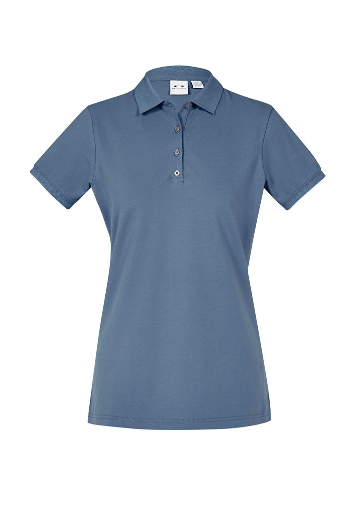 City Womens Short Sleeve Polo - Grey Smoke - Front