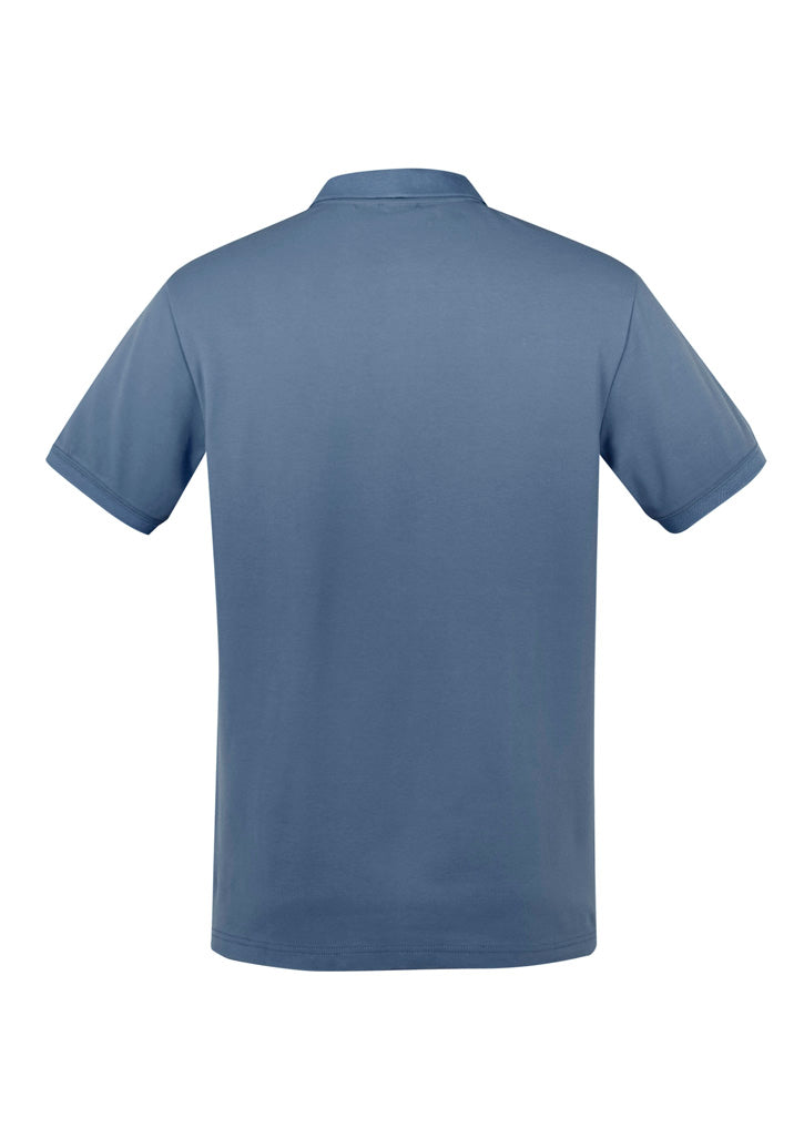 City Mens Short Sleeve Polo - Grey Smoke - Back