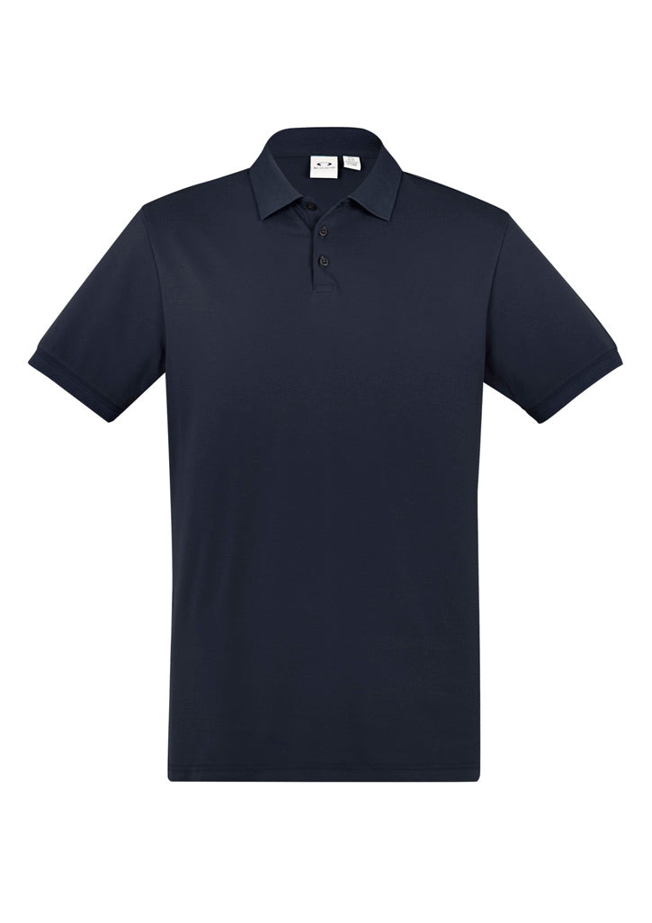 City Mens Short Sleeve Polo - Navy - Front