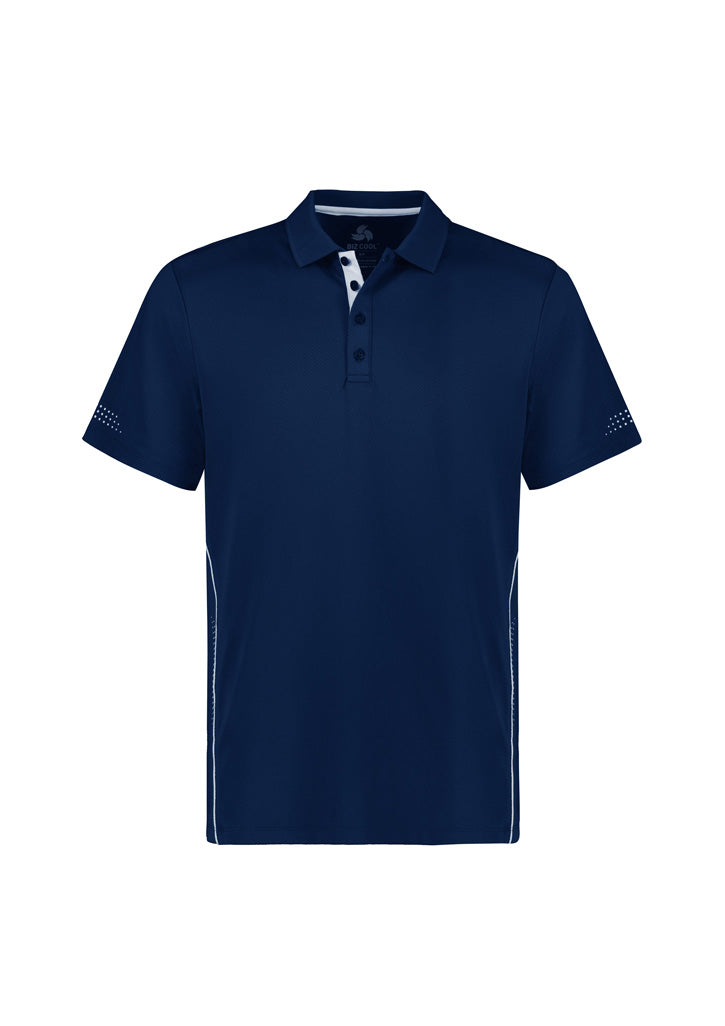 Balance Mens Short Sleeve Polo - Navy/White - Front