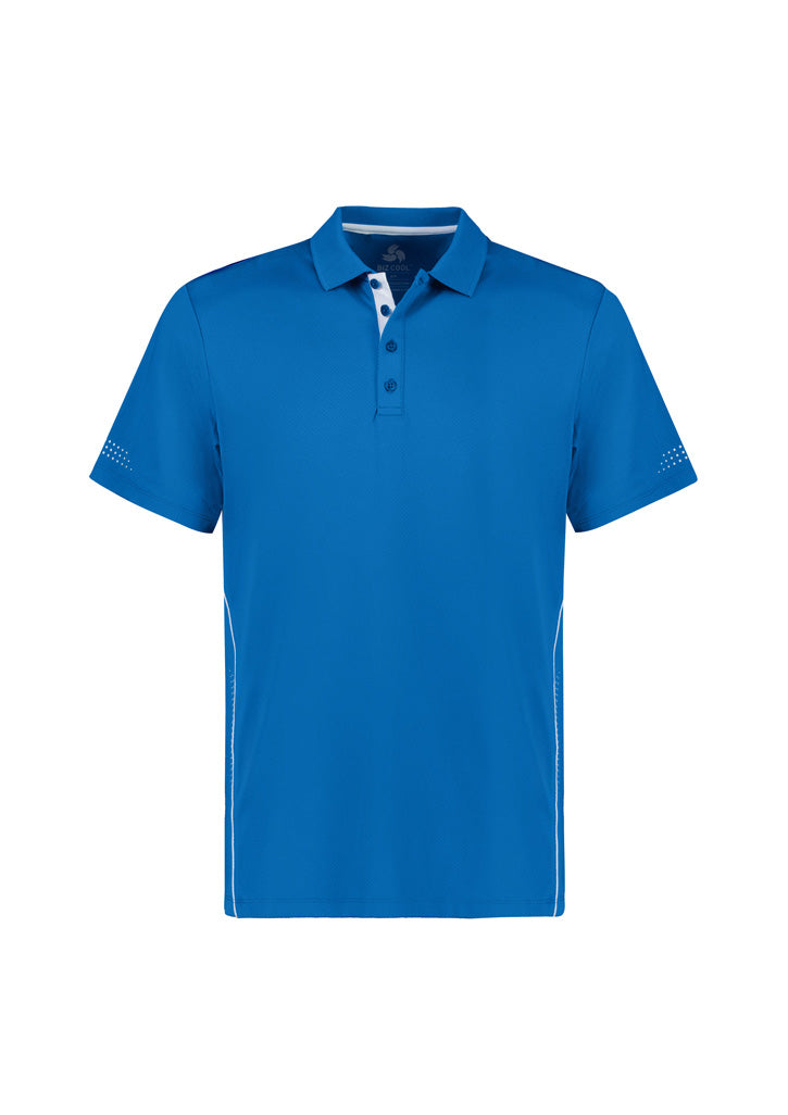 Balance Mens Short Sleeve Polo - Royal/White - Front