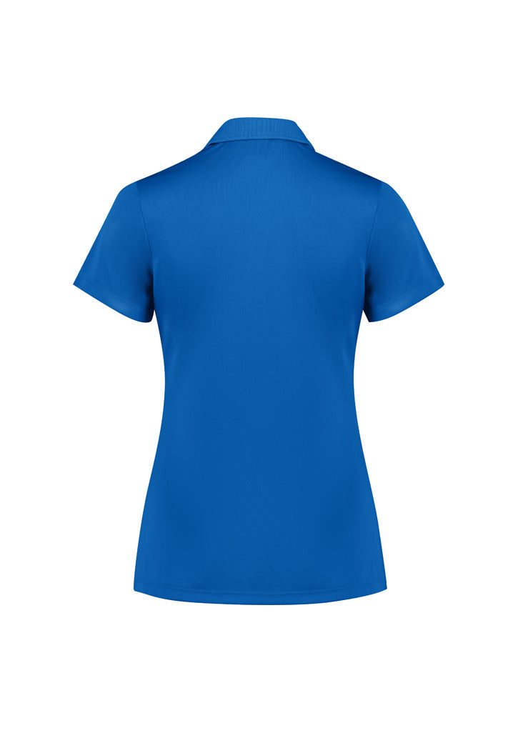 Action Womens Short Sleeve Polo - Royal - Back