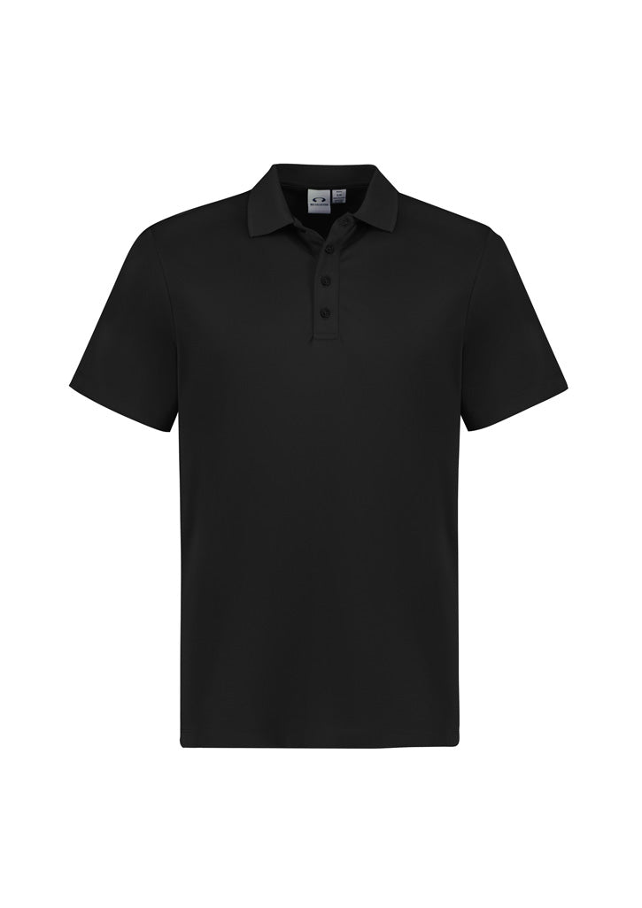 Action Mens Short Sleeve Polo - Black - Front