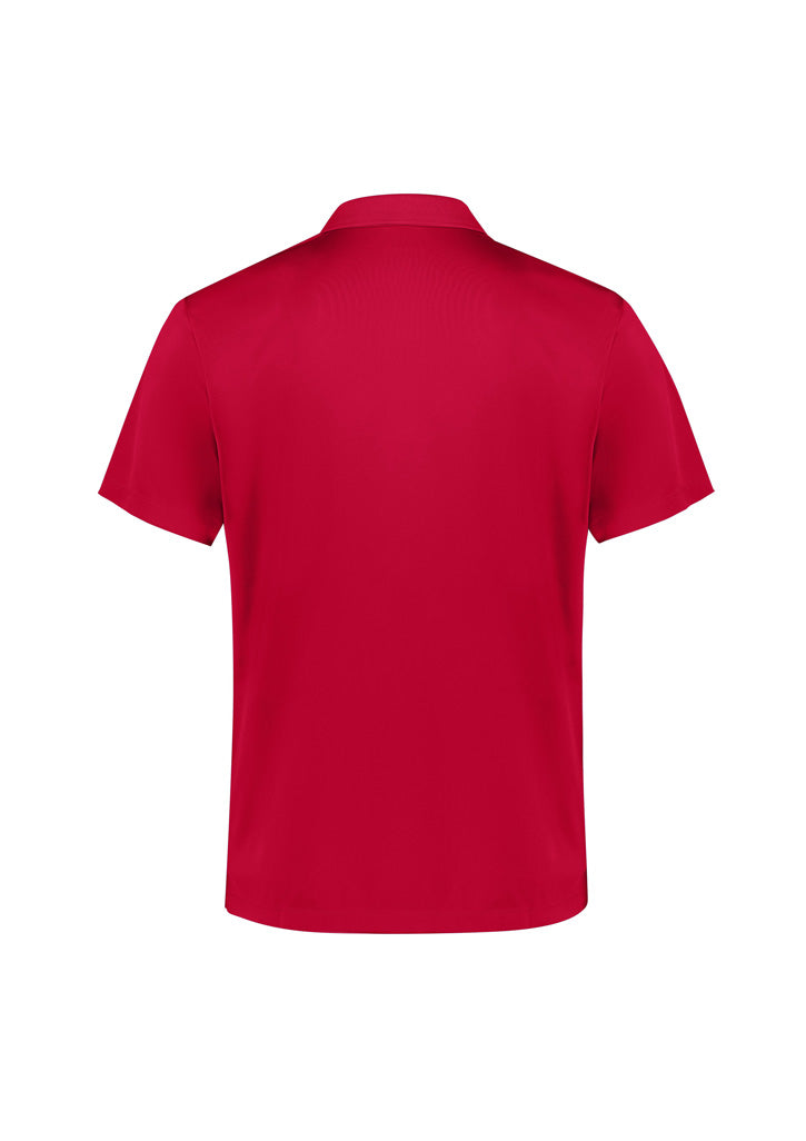 Action Mens Short Sleeve Polo - Red - Back