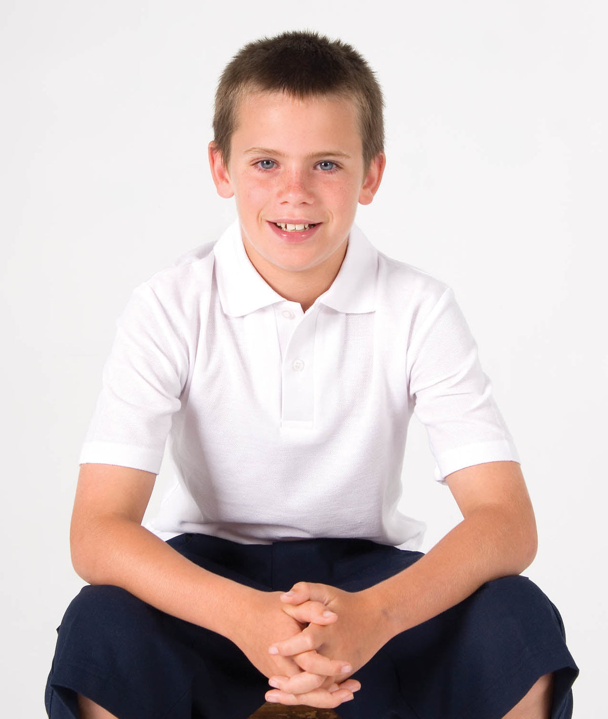 Kid's Pique Polo - view