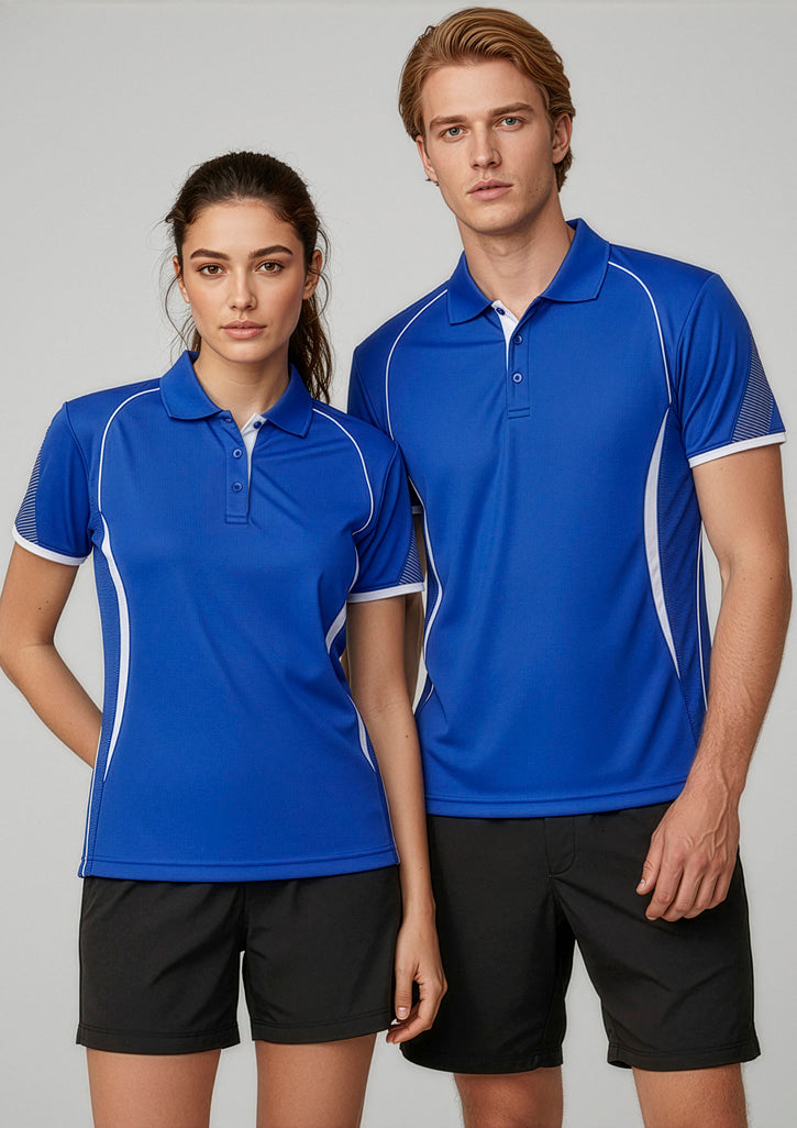 Razor Mens Short Sleeve Polo - Royal/White - Model