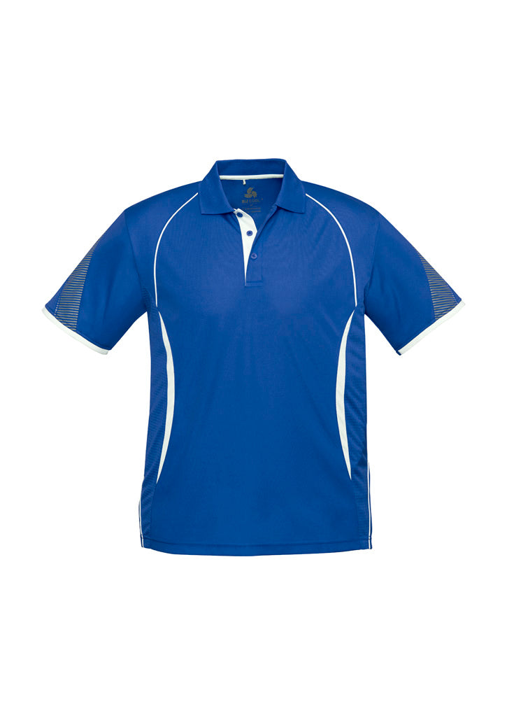 Razor Mens Short Sleeve Polo - Royal/White - Front