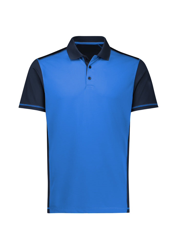 Dart Mens Short Sleeve Polo - Navy/Royal - Front