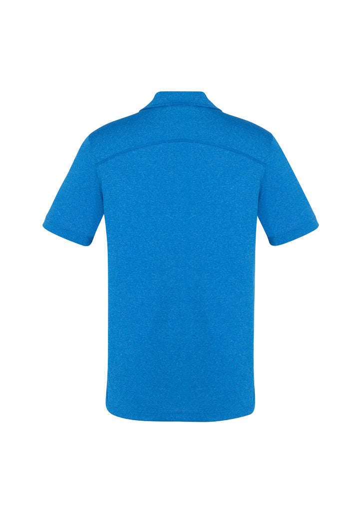 Aero Mens Short Sleeve Polo - Cyan - Back