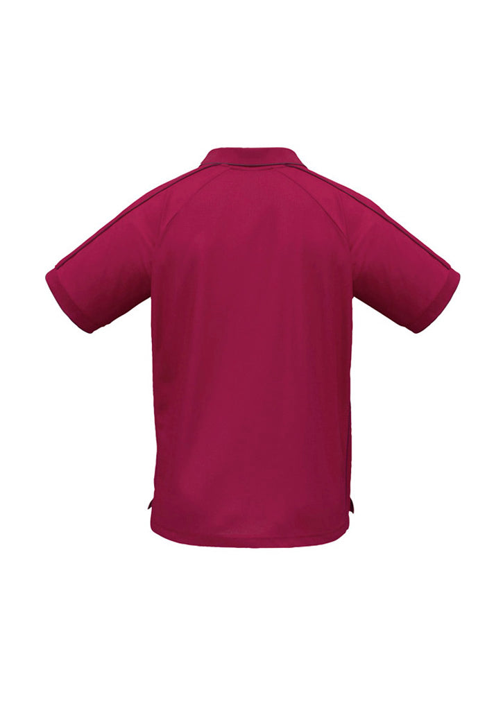Resort Mens Short Sleeve Polo - Cherry/Maroon - Back