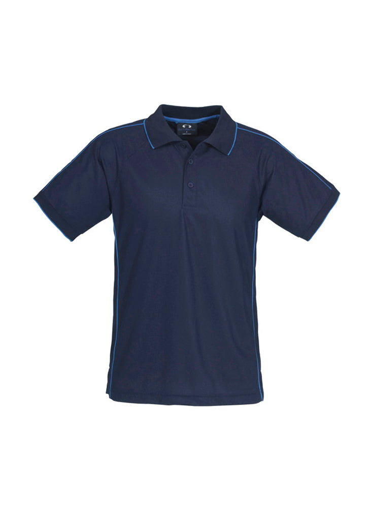 Resort Mens Short Sleeve Polo - Navy/Mid Blue - Front