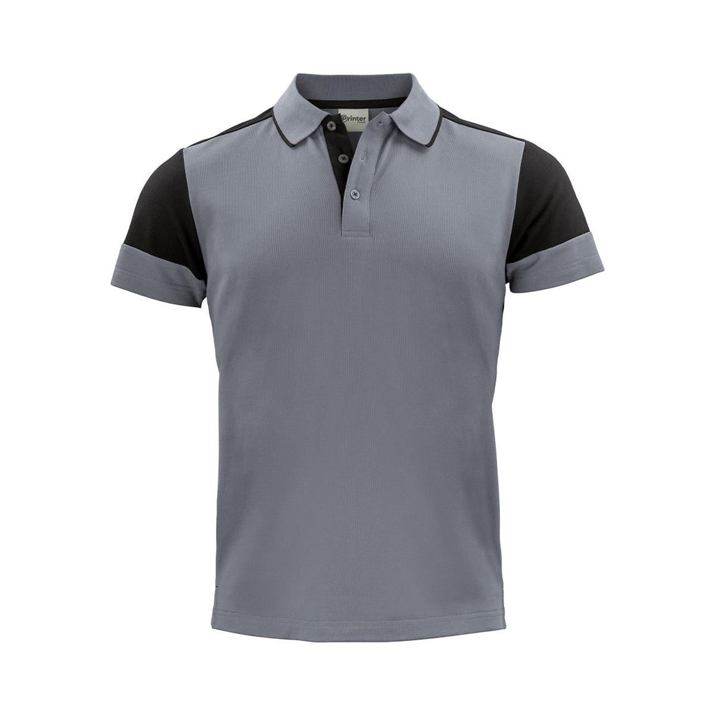 Men's Printer Prime Polo - Anthracite / Black - Front