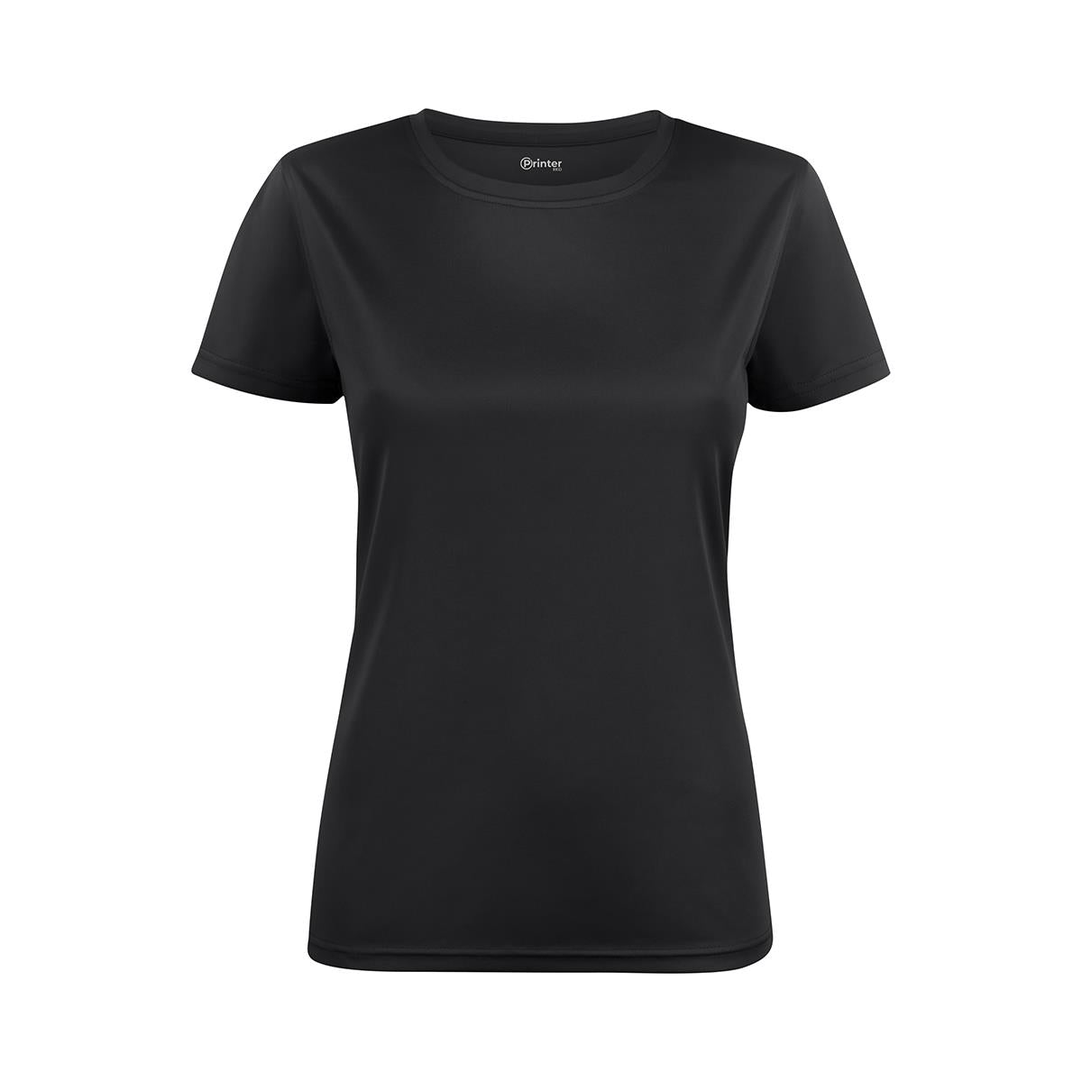 Women's Run Active Tee - Black - Front