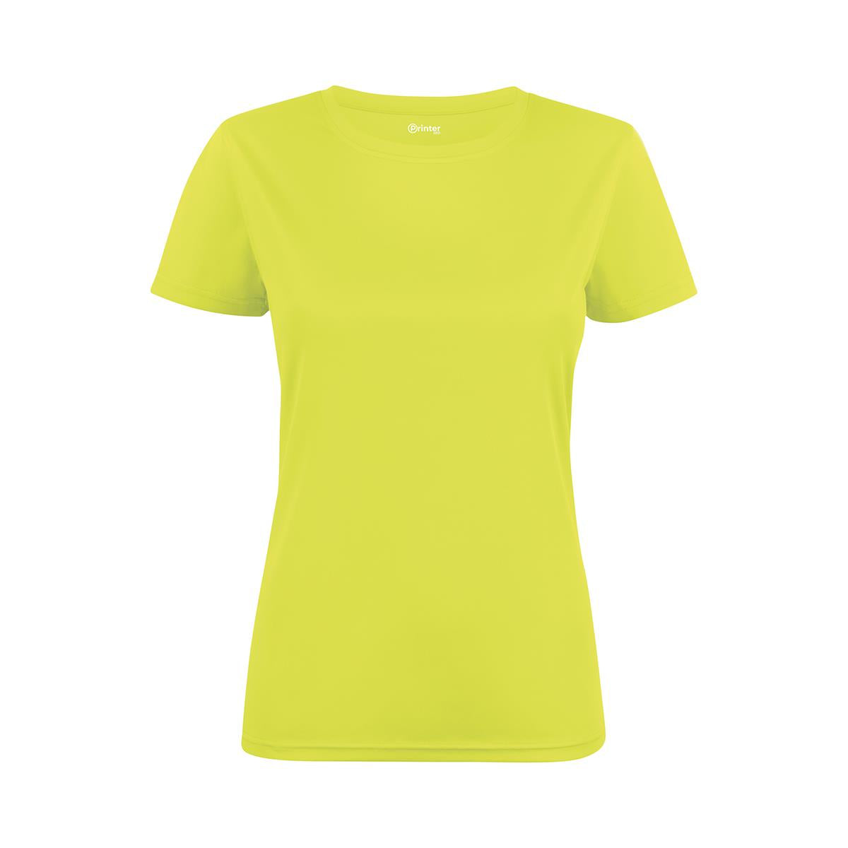 Women's Run Active Tee - Bright Yellow - Front