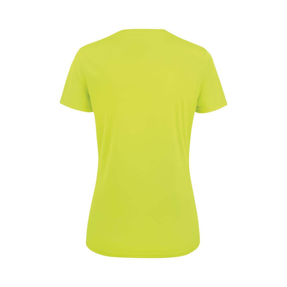 Women's Run Active Tee - Bright Yellow - Back