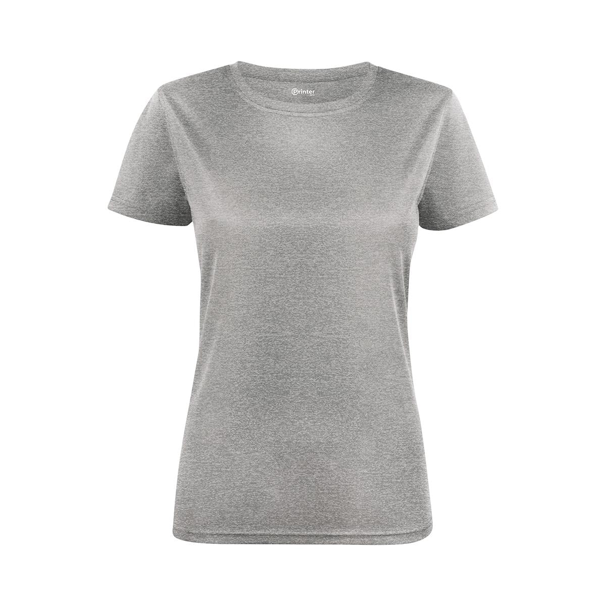 Women's Run Active Tee - Grey Melange - Front
