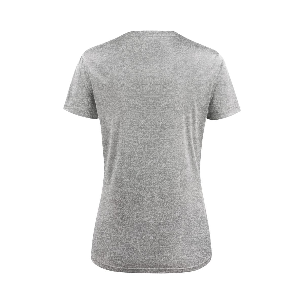 Women's Run Active Tee - Grey Melange - Back