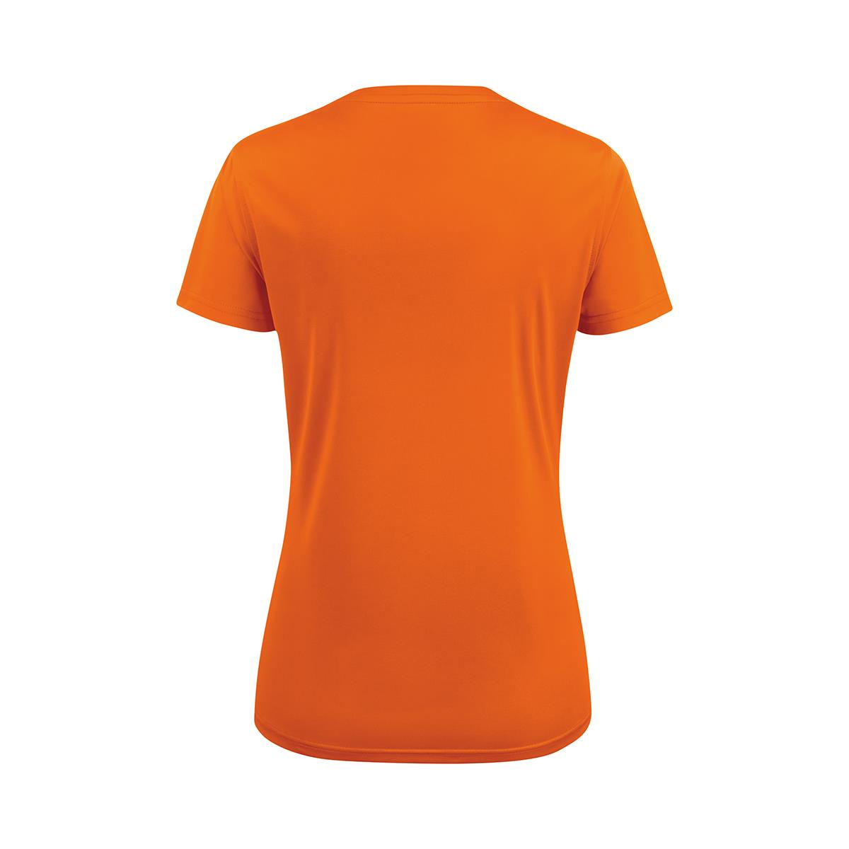 Women's Run Active Tee - Orange - Back