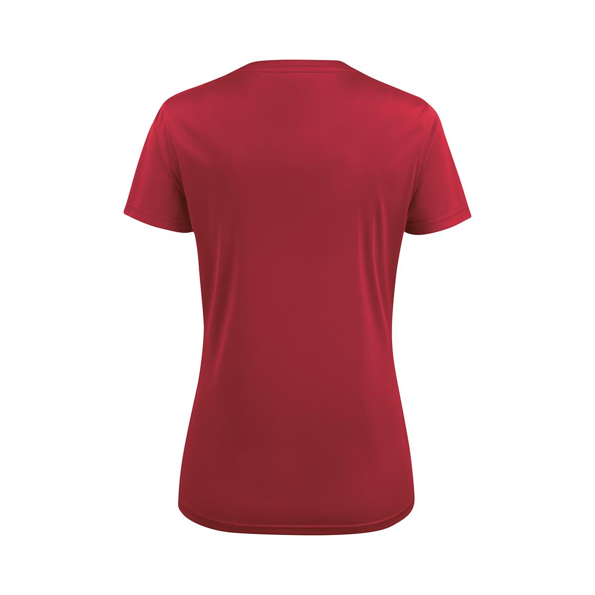 Women's Run Active Tee - Red - Back