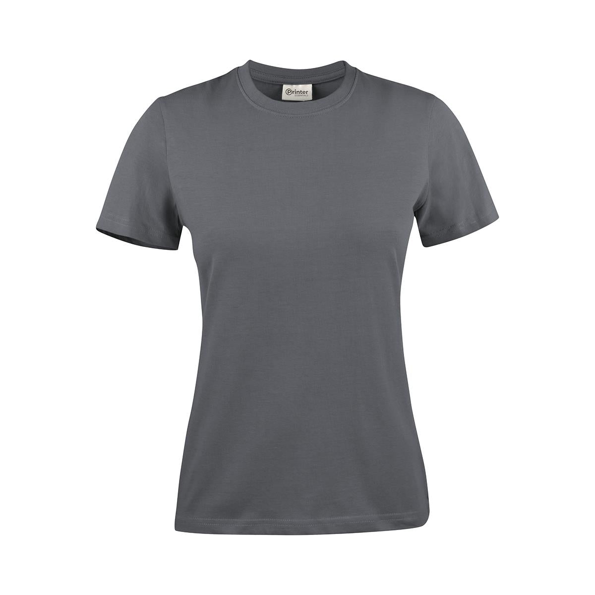 Women's Printer 140 Tee - Steel Grey - Front