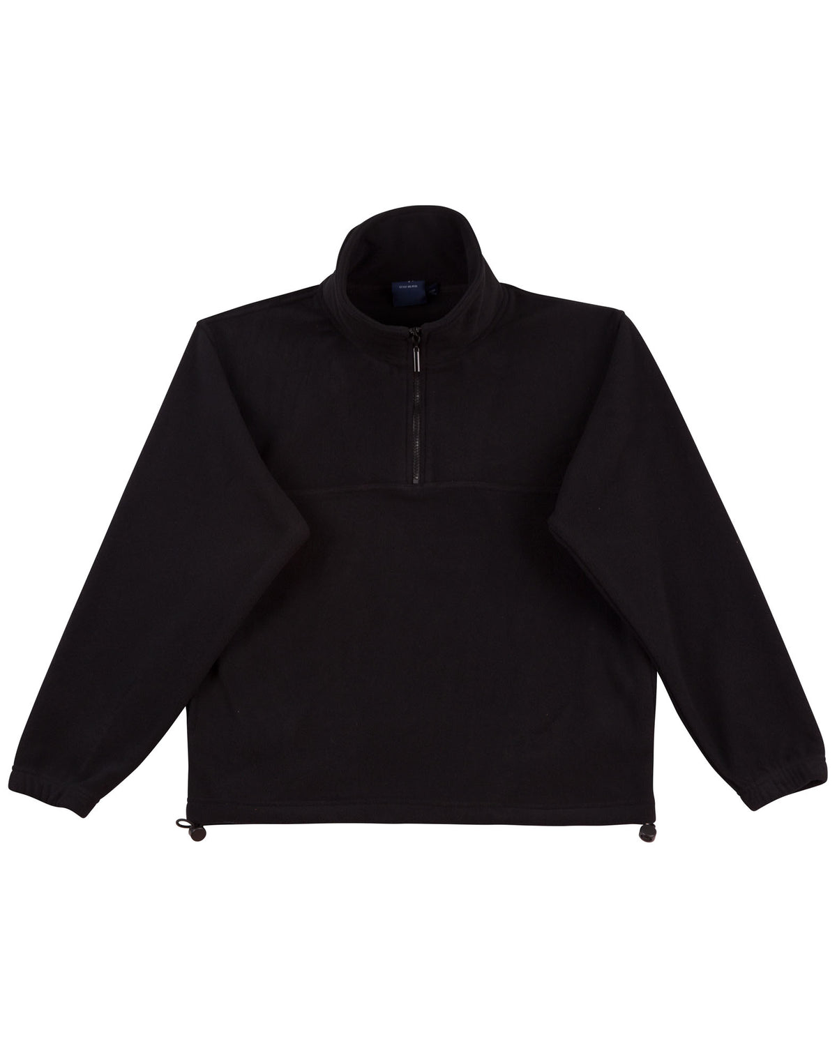 Kids' half zip polar fleecy pullover - PF11 - Black