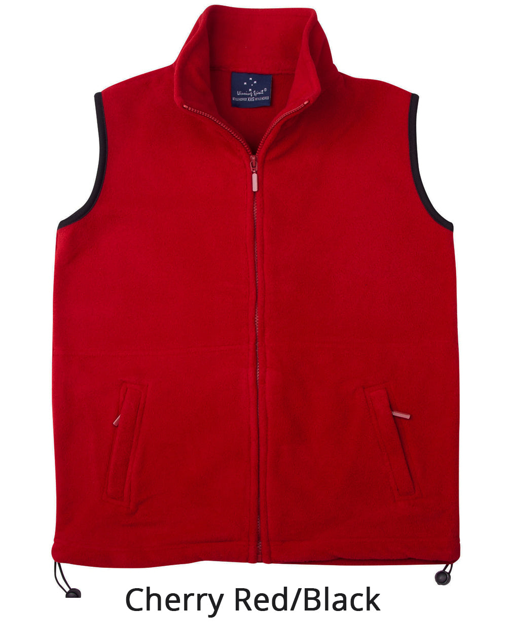 Unisex polar fleece vest - PF02 - Red / Black