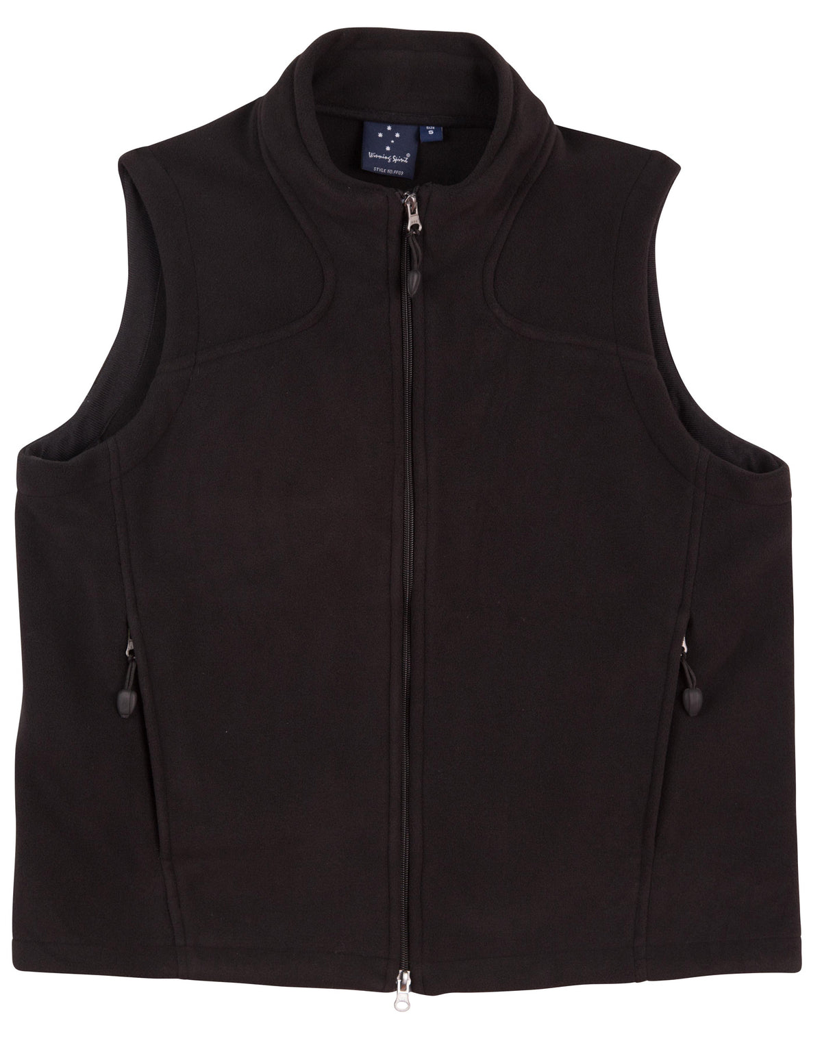 Man's bonded polar fleece vest - PF09 - Black