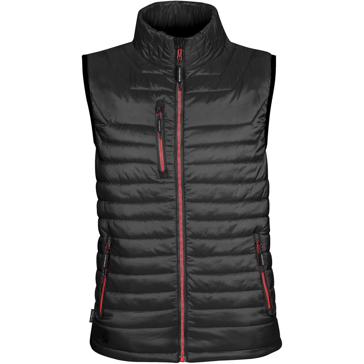 Men's Gravity Thermal Vest - Black / True Red - Front