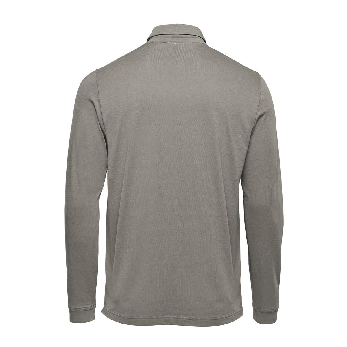 Men's Nevada L/S Micro Pique Polo - Granite - Back