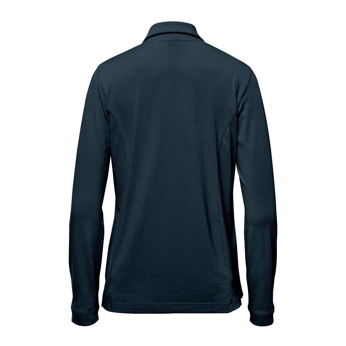 Women's Nevada L/S Micro Pique Polo - Midnight - Back