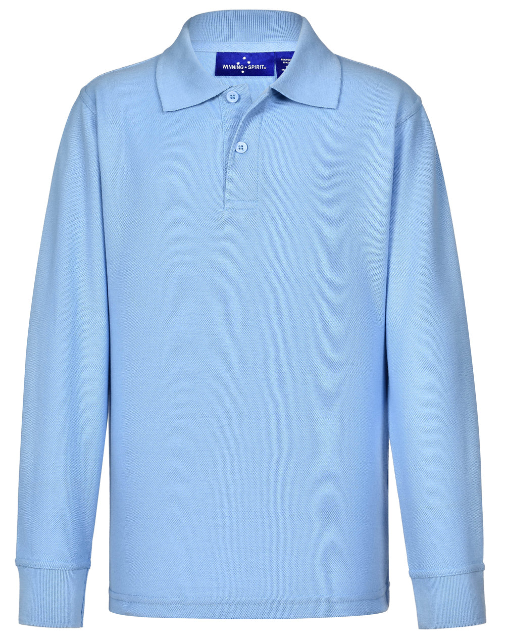 Kids' 240gsm Poly/Cotton Pique L/S Polo - PS12K - Skyblue