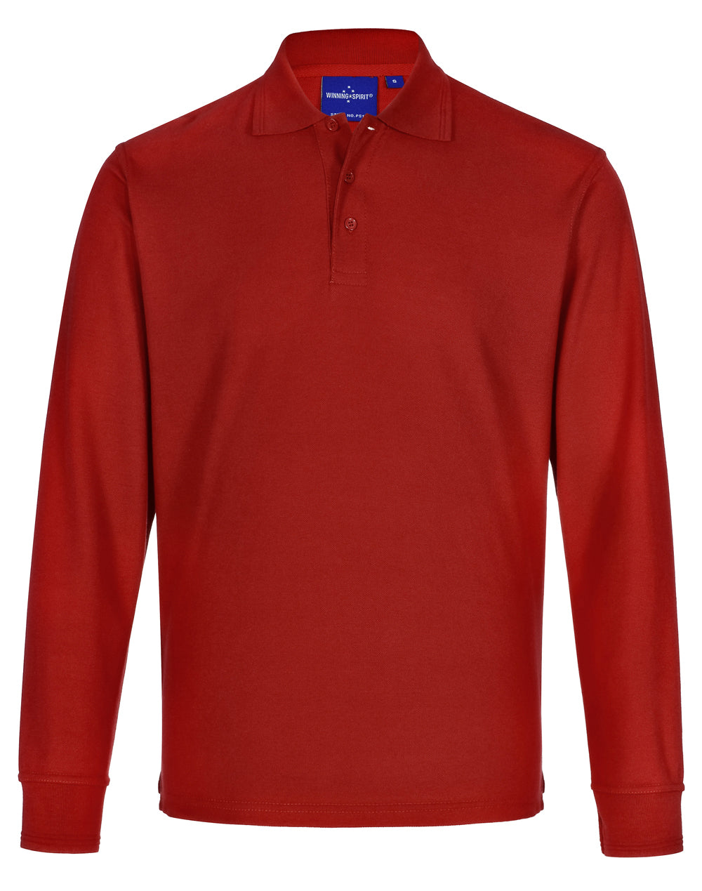 Adults' 240gsm Poly/Cotton Pique L/S Polo - PS12 - Red